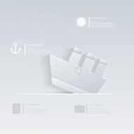 Ferry steamer Theme holidays Template infographic or website layout