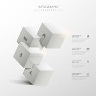 abstract 3d cube infographics N4