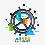 Abstract circle geometric infographic diagram