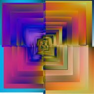 pattern of blue color mosaic background Vector
