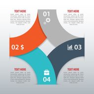 Modern business ribbon origami style options banner Vector illustration N5