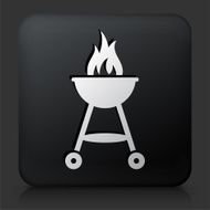 Black Square Button with Grill Icon N4