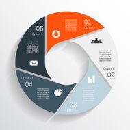 Modern vector info graphic for business project N133