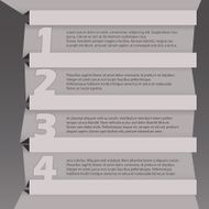 Origami infographic design with options