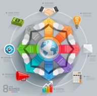 Business global arrow diagram