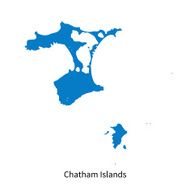 Detailed vector map of Chatham Islands N2