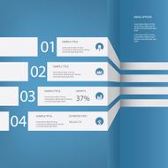 Infographics menu vector design with four options N3