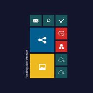 Flat design icons graphic user interface N13