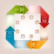 Info graphics banner with icons Retro design template Vector i
