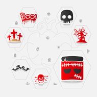 Halloween flat infographic N151
