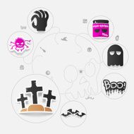 Halloween flat infographic N152