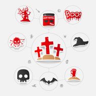 Halloween flat infographic N153