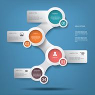 Round white infographic elements N8