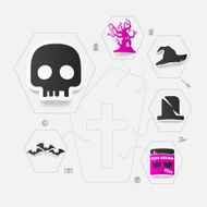 Halloween flat infographic N155