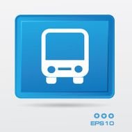 Bus button vector