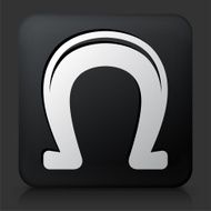 Black Square Button with Horse Shoe Icon