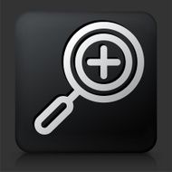 Black Square Button with Add Search Icon N2