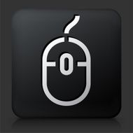 Black Square Button with Mouse Icon