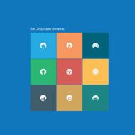 Flat design icons set for modern websites