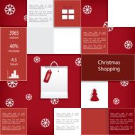 Christmas sales infographic vector design