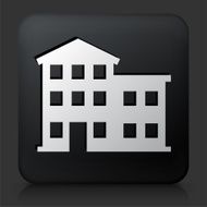 Black Square Button with Building Icon N31