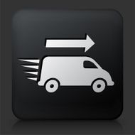 Black Square Button with Delivery Trucks N3