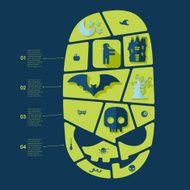 Halloween flat infographic N156