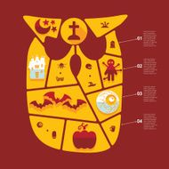 Halloween flat infographic N157
