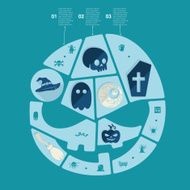 Halloween flat infographic N158