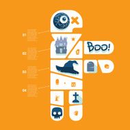 Halloween flat infographic N159