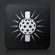 Black Square Button with Times Ball