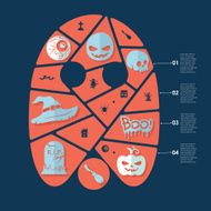 Halloween flat infographic N160