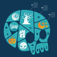 Halloween flat infographic N161