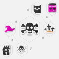 Halloween flat infographic N162