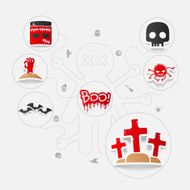 Halloween flat infographic N163