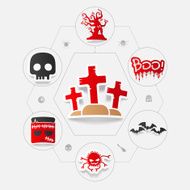 Halloween flat infographic N164