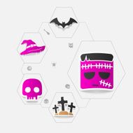 Halloween flat infographic N165