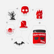 Halloween flat infographic N166