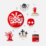 Halloween flat infographic N167