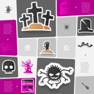 Halloween flat infographic N168