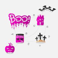 Halloween flat infographic N169