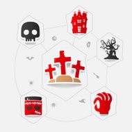 Halloween flat infographic N171