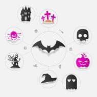 Halloween flat infographic N172