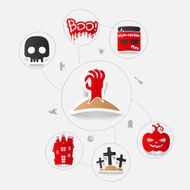 Halloween flat infographic N173