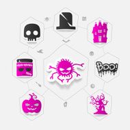 Halloween flat infographic N174