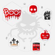 Halloween flat infographic N177