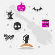 Halloween flat infographic N178