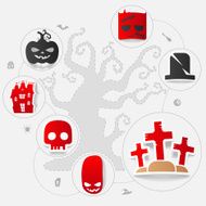 Halloween flat infographic N179