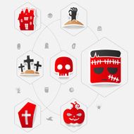 Halloween flat infographic N180