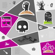 Halloween flat infographic N181